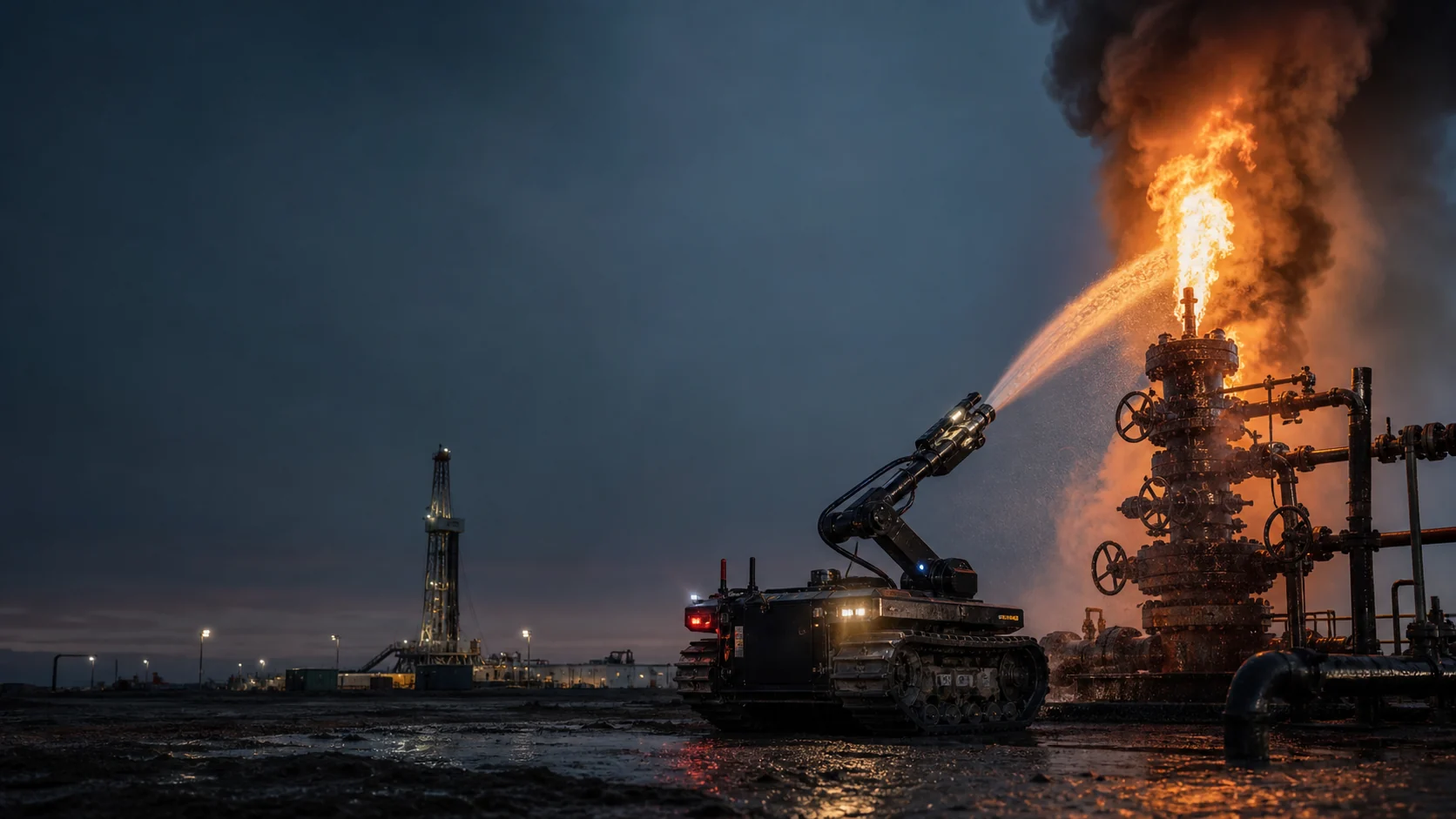 Remote controlled firefighting robot platform